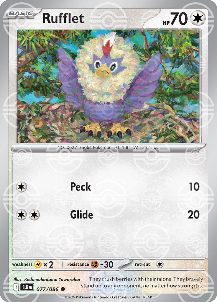 Rufflet (Poke Ball Pattern) 077/086 — Black Bolt